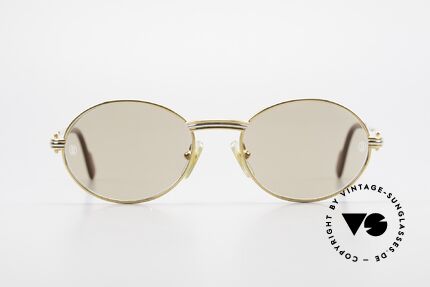 Cartier Saint Honore Kleine Ovale Sonnenbrille 90er, edles & zeitloses Design, SMALL-Größe 49°18, 130, Passend für Herren und Damen
