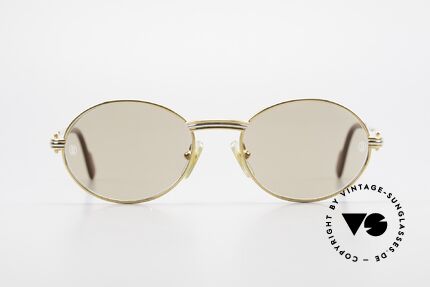 Cartier Saint Honore - S Kleine Ovale Sonnenbrille 90er, edles & zeitloses Design, SMALL-Größe 49°18, 130, Passend für Herren und Damen