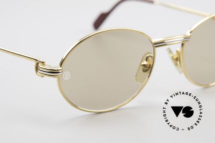 Cartier Saint Honore Kleine Ovale Sonnenbrille 90er, 2nd hand; neuwertiger Zustand (kratzerfreie Gläser), Passend für Herren und Damen