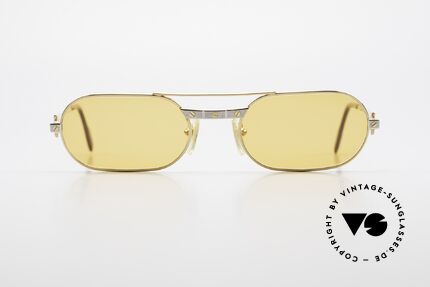 Cartier MUST Santos - S Elton John Sonnenbrille 80er, teure LUXUS-Sonnenbrille: SMALL Größe 53/20, 130, Passend für Herren und Damen