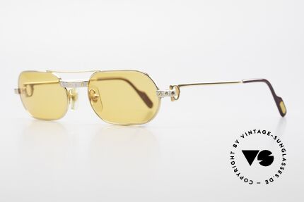 Cartier MUST Santos - S Elton John Sonnenbrille 80er, 22kt vergoldet und mit dem berühmten Santos-Dekor, Passend für Herren und Damen