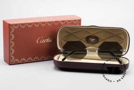 Cartier C-Decor Octag Achteckige Luxus Sonnenbrille, Größe: medium, Passend für Herren