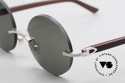 Cartier C-Decor Madison Kleine Runde Sonnenbrille, ein teures ORIGINAL in scheinbar zeitlosem Design, Passend für Herren und Damen