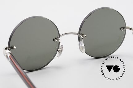 Cartier C-Decor Madison Kleine Runde Sonnenbrille, neue CR39 Gläser in grau-grün G15; 100% UV Schutz, Passend für Herren und Damen