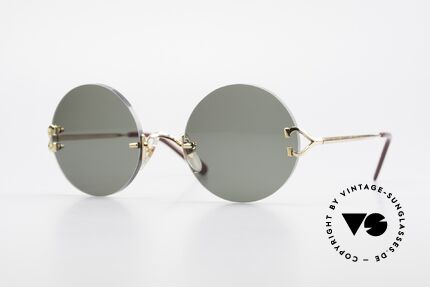 Cartier Madison Limited Limitierte Edition in Large, edle runde Cartier Luxus-Sonnenbrille von 1997, Passend für Herren