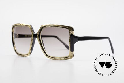 Ted Lapidus 1503 XXL 70er Sonnenbrille Damen, Rahmen in einer Art goldener Marmor-Kolorierung, Passend für Damen