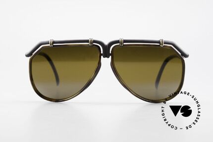 Ted Lapidus 1623 70er Herren Sonnenbrille Pilot, interessantes Design: Piloten-Form (Aviator-Style), Passend für Herren