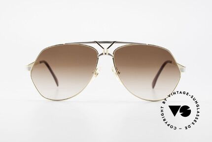 Yves Saint Laurent 8806 80er YSL Herren Sonnenbrille, edel: vergoldete Komponenten & Titan-Elemente, Passend für Herren
