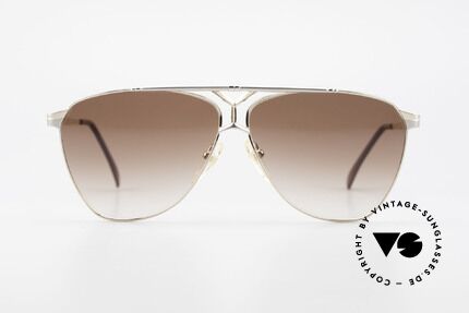 Yves Saint Laurent 8808 80er YSL Aviator Sonnenbrille, edel: vergoldete Komponenten & Titan-Elemente, Passend für Herren