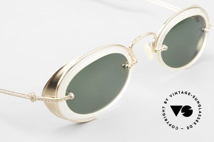 DOX 01 MGP Vergoldete Industrial Brille, KEINE RETRObrille, sondern ein einzigartiges Original, Passend für Herren und Damen