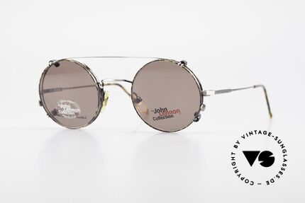 John Lennon - You Are Here Runde Brille Mit Sonnenclip, original 'JOHN LENNON COLLECTION' Sonnenbrille, Passend für Herren und Damen