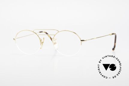 W Proksch's M5/7 90er Halb Randlos Vergoldet, vergoldete Proksch's vintage Brillenfassung von 1994, Passend für Herren und Damen