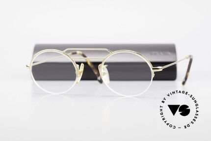 W Proksch's M5/7 90er Halb Randlos Vergoldet, Proksch designt u.a. für Oliver Peoples & Paul Smith, Passend für Herren und Damen