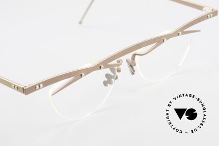 Theo Belgium Tita III 9 Crazy Vintage Brille XL 90er, ungetragenes Theo-Original und KEINE RETROBRILLE!, Passend für Herren und Damen