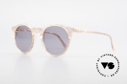 Alain Mikli 034 / 348 Panto Damen Sonnenbrille, sehr interessantes Farbmuster: pfirsich marmoriert, Passend für Damen