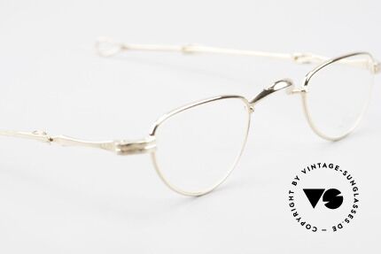 Lunor I 06 Telescopic Ausziehbare Brille Vergoldet, altes, ungetragenes LUNOR Einzelstück (RARITÄT!), Passend für Herren und Damen