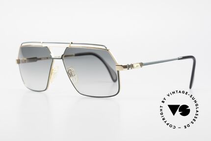 Cazal 734 80er West Germany Original, markante 'Gentleman Brille' mit feinem Doppelsteg, Passend für Herren