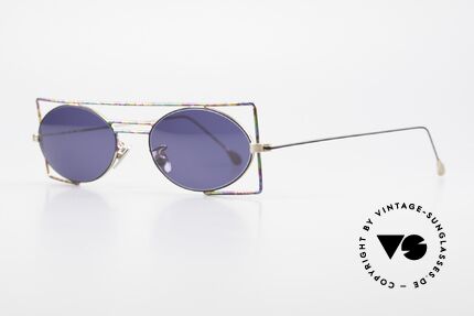 IMAGO Steel 8 Bunte Vintage Sonnenbrille, Rahmen aus geometrischen Formen; bunt lackiert, Passend für Herren und Damen