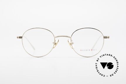 Freudenhaus Garland Kleine Runde Designer Brille, exzellent gemachter Metall-Rahmen; made in Japan, Passend für Herren und Damen