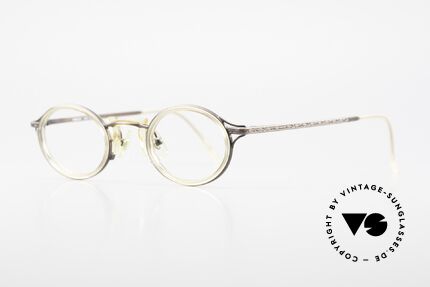 Freudenhaus Andua Ovale Designer Fassung 90er, einzigartige Lackierung in "antik-bronze" u. kristall, Passend für Herren und Damen