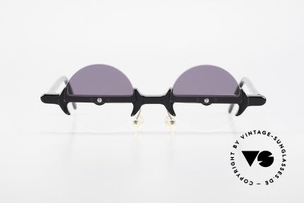 Design Maske Berlin - Omega Drehbare Gläser Sonnengläser, phantasievolle 90er Jahre Designs; made in Kreuzberg, Passend für Herren und Damen