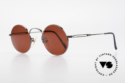 Jean Paul Gaultier 55-0172 Runde 90er JPG Sonnenbrille, hochklassig lackierte Oberfläche: gunmetal-metallic, Passend für Herren und Damen
