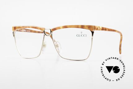 Gucci 2301 Vintage Designer Damenbrille, vintage 1980er Brille von GUCCI in Schildpatt-Optik, Passend für Damen