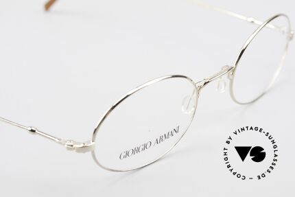 Giorgio Armani 1004 Kleine Ovale Vintage Fassung, zeitloser Stil; Top-Qualität und nur 10Gramm leicht, Passend für Herren und Damen