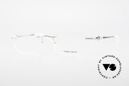 Giorgio Armani 310 Randlose Vintage Fassung, interessante, randlose Giorgio Armani Brillenfassung, Passend für Herren und Damen