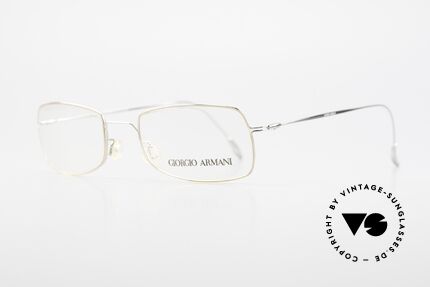 Giorgio Armani 1091 Kleine Drahtbrille Unisex, dezenter, eckiger Rahmen in XS-Größe (120mm klein), Passend für Herren und Damen