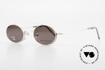 Koh Sakai KS9711 Kleine Ovale Brille mit Clip, in Los Angeles designed & in Sabae (Japan) produziert, Passend für Herren und Damen