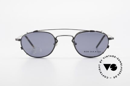 Koh Sakai KS9408 Kleine Brille mit Sonnenclip, Koh Sakai, BADA und OKIO Brillen waren ein Vertrieb, Passend für Herren und Damen