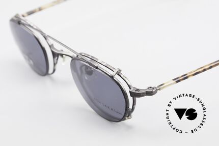 Koh Sakai KS9408 Kleine Brille mit Sonnenclip, aus dem gleichen Werk wie Oliver Peoples und Eyevan, Passend für Herren und Damen