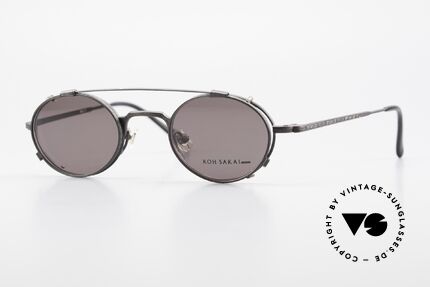 Koh Sakai KS9301 Ebenso Oliver Peoples Eyevan, alte vintage Koh Sakai Brille mit Sonnen-Clip von 1997, Passend für Herren