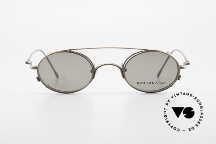 Koh Sakai KS9541 Ovale Brille mit Sonnenclip, Koh Sakai, BADA und OKIO Brillen waren ein Vertrieb, Passend für Herren und Damen