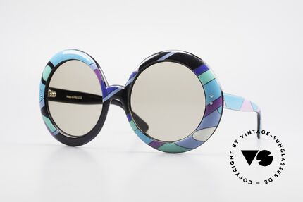 Emilio Pucci XXL Übergroße 60er Sonnenbrille, farbenfrohe 'luftige' vintage Pucci Designersonnenbrille, Passend für Damen