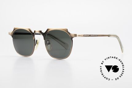Jean Paul Gaultier 57-0171 Panto Sonnenbrille Eckig 90er, die klassische Panto-Form mal eckig interpretiert, Passend für Herren