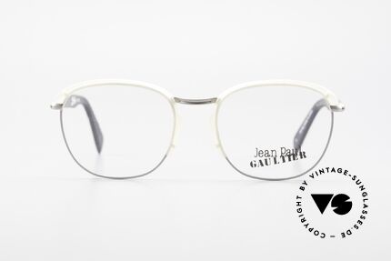 Jean Paul Gaultier 55-1273 Alte 90er Vintage Brille JPG, sehr leichter Rahmen & entsprechend hoher Komfort, Passend für Herren und Damen