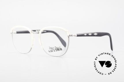 Jean Paul Gaultier 55-1273 Alte 90er Vintage Brille JPG, sehenswerte Materialkombination und Verarbeitung, Passend für Herren und Damen