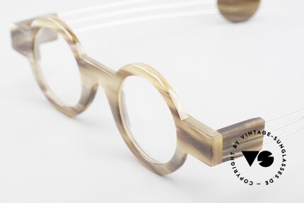 P. Klenk Bold 022 Runde Hornbrille Einzelstück, ungetragenes vintage EINZELSTÜCK aus dem Jahre 1991, Passend für Herren und Damen