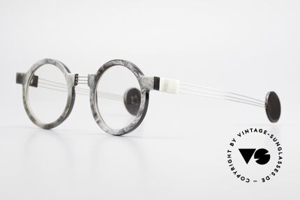 P. Klenk String 027 Echthornbrille Panto Vintage, einzigartiger Rahmen, jedes Horn-Modell ist individuell, Passend für Herren und Damen