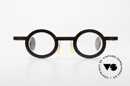 P. Klenk Rugby 014 Echthornbrille Rund Vintage, absolute Rarität aus Büffelhorn in Handarbeit gefertigt, Passend für Herren