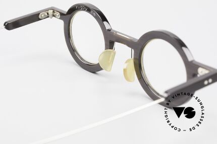 P. Klenk Rugby 014 Echthornbrille Rund Vintage, Größe: large, Passend für Herren
