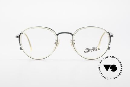 Jean Paul Gaultier 55-3271 JPG Panto 90er Designerbrille, enorm hochwertige 90er Brillenfassung; made in Japan, Passend für Herren und Damen