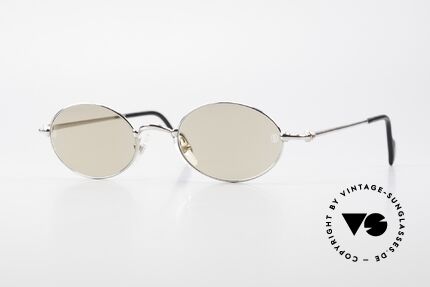 Cartier Filao Ovale Platin Sonnenbrille 90er, ovale CARTIER Sonnenbrille in Größe 49/21, 135, Passend für Herren und Damen