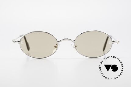 Cartier Filao Ovale Platin Sonnenbrille 90er, Unisex-Modell aus der Cartier 'CERCLE FIN' Serie, Passend für Herren und Damen