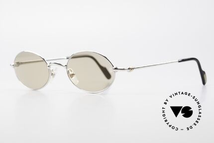 Cartier Filao Ovale Platin Sonnenbrille 90er, teure Platin-Edition: Fassung mit Platin-Legierung, Passend für Herren und Damen