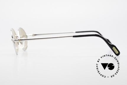 Cartier Filao Ovale Platin Sonnenbrille 90er, KEINE RETRO Cartier Brille; ein Original von 1999!, Passend für Herren und Damen