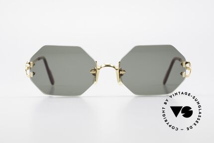 Cartier Rimless Octag - M Achteckige Luxus Sonnenbrille, Modell aus der Rimless Serie mit 'OCTAG' Gläsern, Passend für Herren und Damen