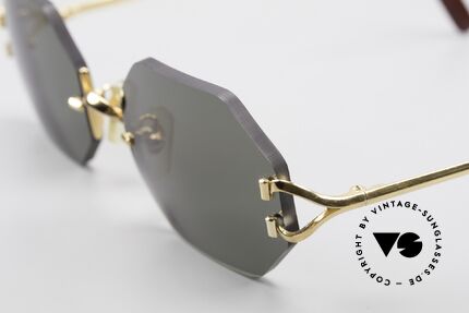Cartier Rimless Octag - M Achteckige Luxus Sonnenbrille, 2. hand Modell in neuwertigem Zustand + orig. Box, Passend für Herren und Damen